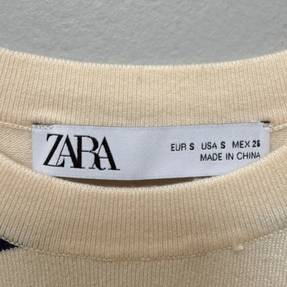 Zara Striped Navy + Ivory Tank Top in Small - Picture 3 of 6